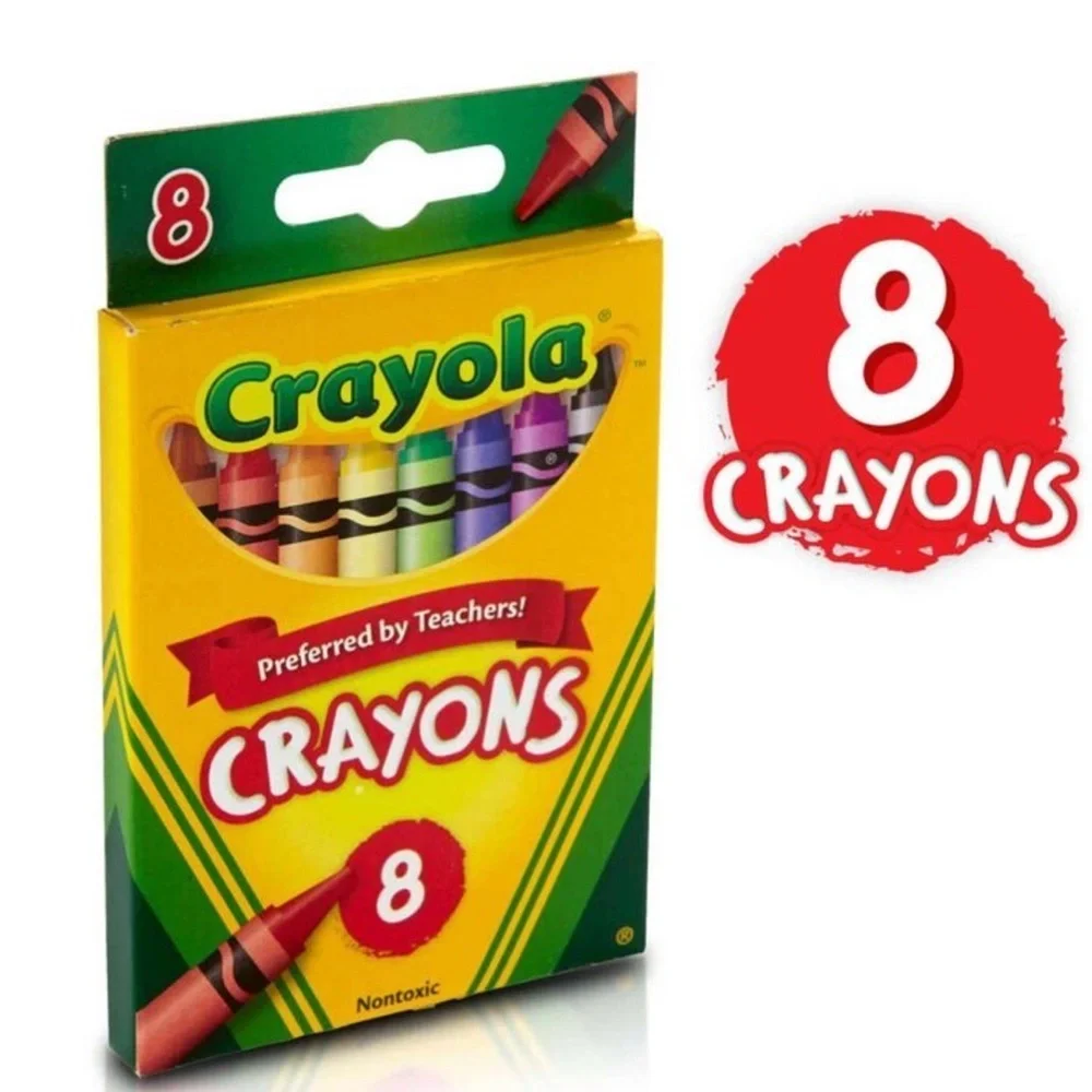Crayola Crayons Made in USA Non Toxic Non Smudge Formula 8 Ct Boxes 12 Box Lot